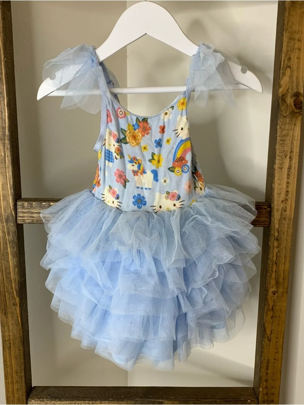 Posh Peanut Hello Kitty Springtime Tulle Smocked Dress Size 2T